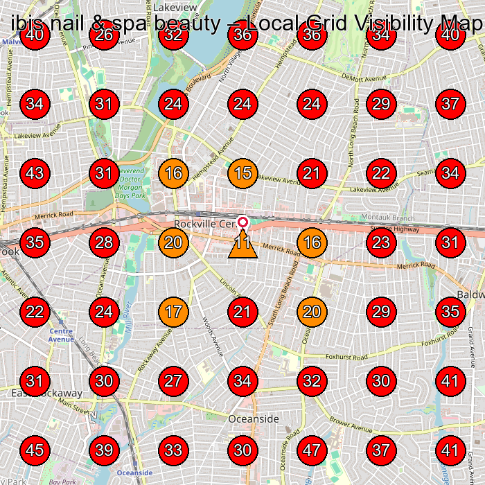 ibis nail & spa beauty GeoGrid visibility map for Beauty Salon in Oceanside